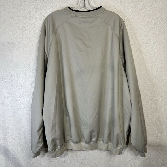 George Golf Pullover Mens XXL Long Sleeve V-Neck Wind Breaker Pockets Tan - Picture 2 of 9